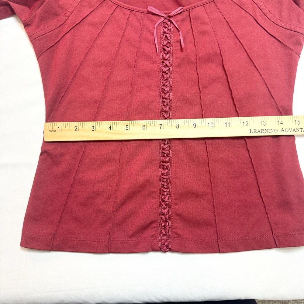 Vtg New York & Co Lace Up Corset Top S Y2k Whimsigoth Renaissance Romantic Fairy - Picture 12 of 13